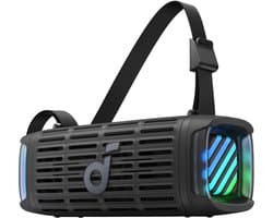 soundcore Boom 3i van Anker – Robuuste outdoorluidspreker, Bluetooth-luidspreker, waterdicht IP68, 50 W BassU 2.0-geluid, Bluetooth 5.3, 16 uur speeltijd, lichtshow + TWS-stereo, kajakken, vissen, kamperen