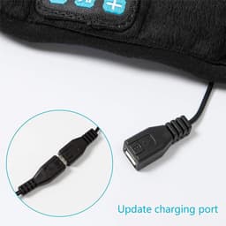 Slaapmasker met koptelefoon Bluetooth 5.0 Zwart — thumbnail 4