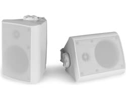 Speakerset voor binnen en buiten - Power Dynamics BGO40 witte 4 speakerset voor tuin, ter