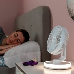 Oplaadbare bureauventilator met ledverlichting FanLed InnovaGoods Ø6,6'' 4000 mAh — thumbnail 3