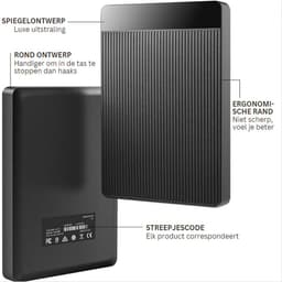 Draagbare Harde Schijf Extern PS5 500GB - Dunne Externe Harde Schijf Geschikt Voor PS5/PS4/PC - PS5 Opslag 2.5 Inch Zwart — thumbnail 3