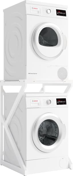 ACAZA Wasmachine Kast - Wasmachine Verhoger - Wasmachine Opbouw - Metaal - Wit — thumbnail 1