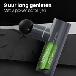 Auronic Massage Gun voor Spierherstel en Ontspanning - Incl. Koffer en 4 Opzetstukken - Professioneel Massage Pistool - Mini Massage Gun - Massage Apparaat voor Rug, Nek en Schouders - Fitness - Grijs — thumbnail 5