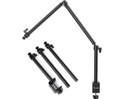 VIJIM LS08 Statief met tafelklem en arm - Drie delen - Maximale hoogte 96 cm - voor tafel/bureau tot 5 cm dik - Zwart