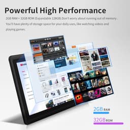 Tablet 7 Inch Zwart - Quad Core 1.5 GHz - 4 GB RAM - 32 GB Opslag - IPS Scherm - Android 13 - WiFi — thumbnail 3