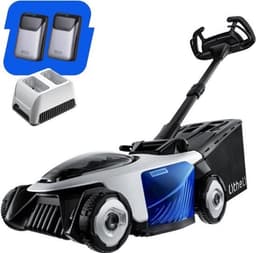 Grasmaaier – Elektrische Maaier – Zelfrijdende Grasmaaier – Accu Grasmaaier – Mulchmaaier – 43 cm Maaibreedte – 2 x 20V Accu’s, 6 Elektrische Maaihoogtes — thumbnail 4