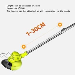 Handgrasmaaier - Oplaadbare grasmaaier - Gazononderhoud - Metalen constructie - Accu*2 - Groen — thumbnail 2