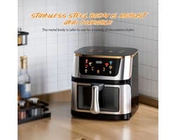 6Seven - Airfryer - Familie maat - 12 liter - Touchscreen - Toaster- Hete lucht - Oven - Compact - 2800 Watt - Grijs