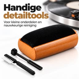 Montzys® Platenborstel Set - Vinyl Borstel met Reinigingsvloeistof & Naaldborstel - LP Platenreiniger voor Platenspeler - Inclusief Opbergzakje — thumbnail 3