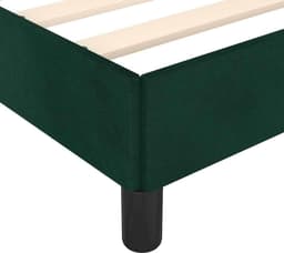 Bedframe 80x200 cm slaapkamer bedframe fluweel donkergroen — thumbnail 3
