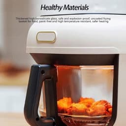 Friteuse met verticale plaatsing - Oven met digitale bediening - Gezonde maaltijden bereiden - Glazen kijkvenster - 4 liter - Groene uitvoering — thumbnail 3