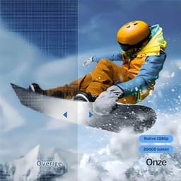SNJY® Mini Beamer - Mini Projector - Beamer Full HD - 1080P HD - 270° Rotatie - Voetbal - Wit — thumbnail 4