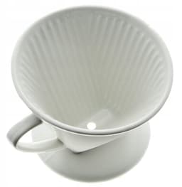 Porseleinen Koffiezetter met Filter - Wit — thumbnail 1