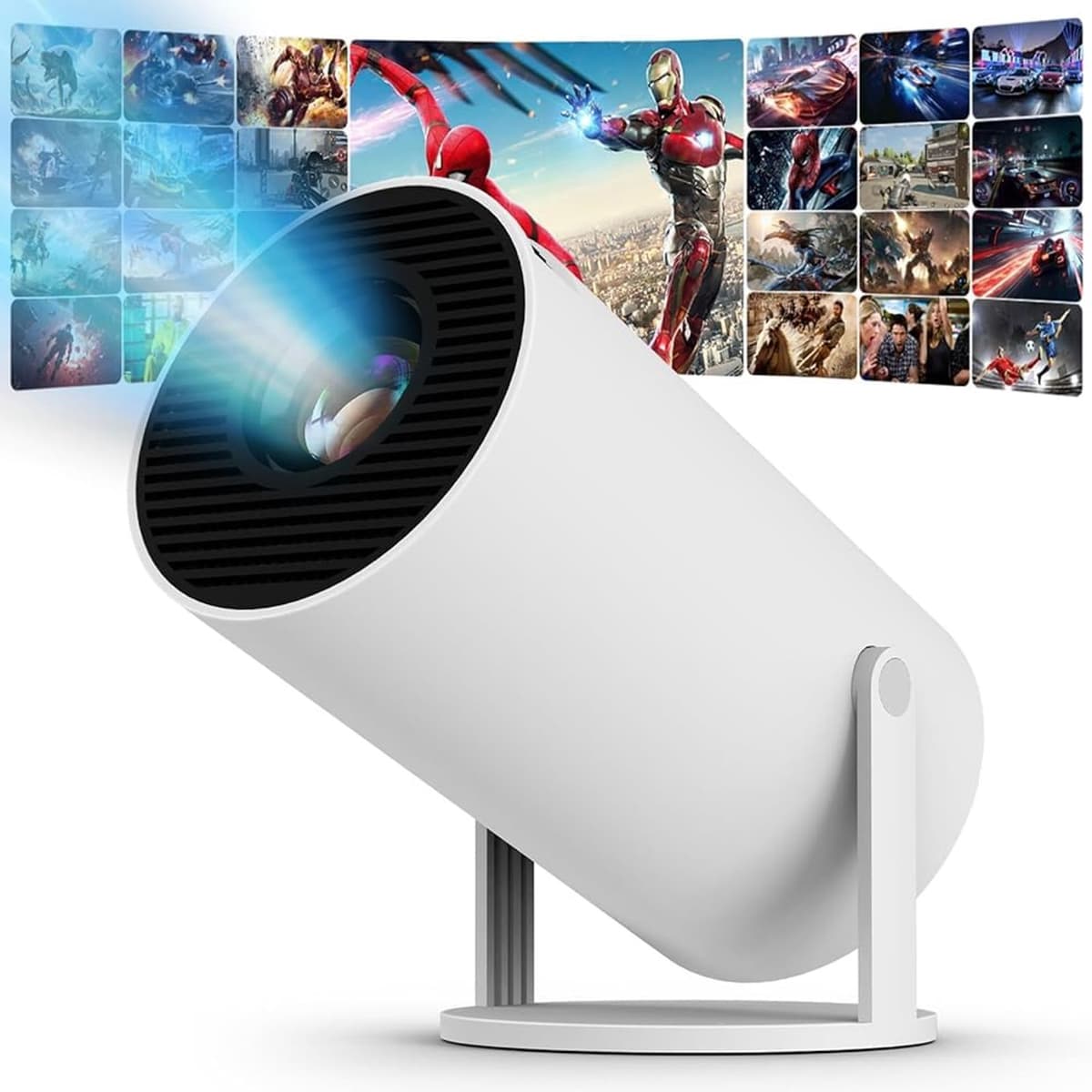 Draagbare Videoprojector 120 ANSI Lumen - 3840 x 2160 Resolutie - Wifi 6 Bluetooth - LCD Beamer - Voor Thuisbioscoop En Mobiel Gebruik — afbeelding 1