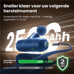 KLS® Massage Gun - Massage Gun Mini - Massage Pistool - Zwart - 14cm x 11cm x 5cm — thumbnail 1