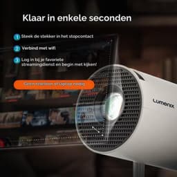 Mini Beamer 1080p Full HD - LED Projectie - 1920 x 1080 Resolutie - Wit - Voor Thuisbioscoop En Zakelijk Gebruik — thumbnail 4