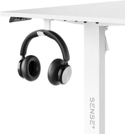 SENSE7 NOJO LIGHT - Elektrisch Verstelbaar Bureau - 160x80 cm - Geheugenfunctie - Zit Sta Bureau - Computertafel - Wit — thumbnail 4