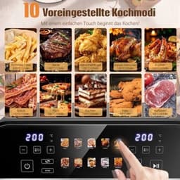 Airfryer – Friteuse – Heteluchtoven – Heteluchtfriteuse – Oven – 10,5L DualZone Met Dubbele Mand – 2600W Vermogen Met Touchscreen Bediening — thumbnail 1