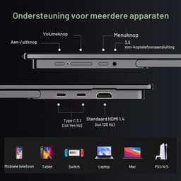 16 inch 144Hz draagbare monitor – FHD 1200P tweede scherm — thumbnail 4