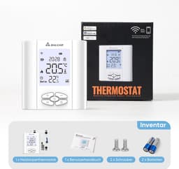 Wifi-thermostaat voor gasboiler/vloerverwarming, water, programmeerbaar met vochtigheid, compatibel met en, thermostaatkop — thumbnail 5