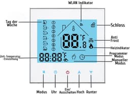programmeerbare draadloze thermostaat AC605, temperatuurregelaar, afstandsbediening voor elektrische vloerverwarming.,,, compatibel — thumbnail 3