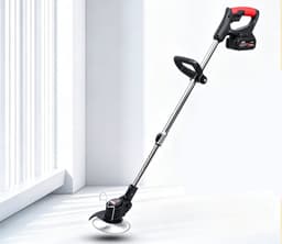 21V Draadloze Elektrische Grasmaaier Trimmer Lichtgewicht werkt op accu inclusief accu geschikt voor het maaien van gazon tuin en terras (Zwart) 85*16*8cm — thumbnail 1
