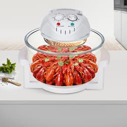 Luchtfriteuse, 12 Liter, 1200-1400 W, Olievrije Friteuse met Timer van 60 Minuten en Temperatuurregelaars van 149 ° F - 482 ° F 360 ° Zichtbaar Aanrecht Luchtfriteuse Oven — thumbnail 5