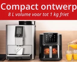 Airfryer 8 liter 1700W met 10 programma's heteluchtfriteuse met timer temperatuurregeling en antiaanbaklaag zwart — thumbnail 2