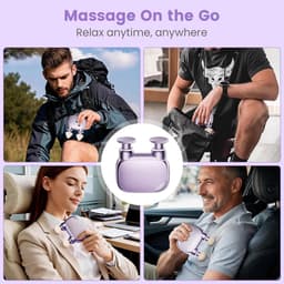 Mini Massage Gun, Draagbaar Massagepistool voor Spiermassage, Handheld Percussiemassager voor Nek, Rug, Schouders, Armen, Handen en Benen, Compact voor Reizen en Sportschool, Cadeau voor Vrouwen, Paars — thumbnail 4