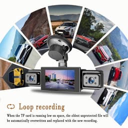 De F100 grensoverschrijdende dashcam beschikt over vier opnamelenzen, 1080p infrarood, nachtzicht en GPS, en neemt gelijktijdig op. — thumbnail 4