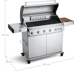 BURNHARD® Gas BBQ Fat FRED | 6-Brenner Gasgrill Deluxe - Series 3 - NL - mit Gusseisen-Ros — thumbnail 4