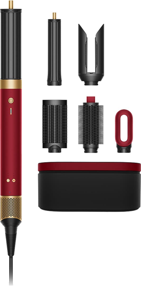 DYSON Airwrap Co-anda 2x Straight + Wavy Red Velvet / Gold Multistyler Rood — afbeelding 1