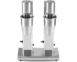 HCB® - Professionele Horeca Milkshakemixer - dubbel - 2 x 750 ml - RVS / INOX Milkshakemaker - 17x35x52 cm (DxBxH) - 6 kg - 1361