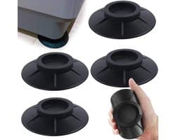 Mmgoqqt 4-Delige - Plastic Anti-Slip Pads - Zwart - Wasmachine Anti-Trill Mat - Duurzaam Vloerbescherming Voor Apparatuur