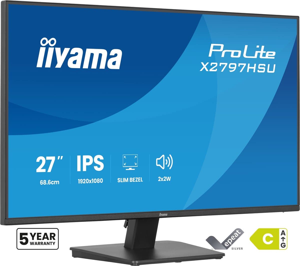 iiyama ProLite X2797HSU-B1 - 27 inch - Full HD - IPS - USB-Hub (4x) — afbeelding 1