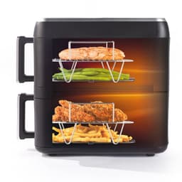 Progress Dual Tier Airfryer - 2 x 4,5L Mandjes, 9L Capaciteit — thumbnail 4