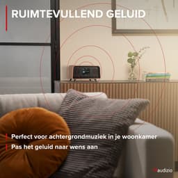 DAB radio - Audizio Desio - Retro radio - DAB, DAB+ en FM - Radio met Bluetooth - Houtlook licht — thumbnail 3
