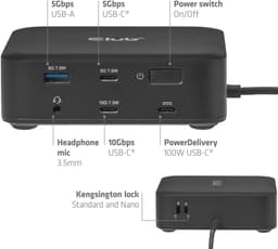 Club 3D 12-1 USB-C Quad DisplayLink Dockingstation — thumbnail 3