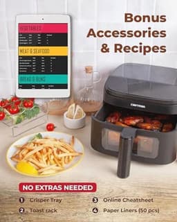 Compacte heteluchtfriteuse 3,7 liter met touchscreen en kijkvenster — thumbnail 3