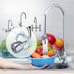 longziming -Kraanopzetstuk met 360° Rotatie – Verlengbare Waterstraalregelaar met Twee Standen (Schuim & Regen), Ideaal voor Keuken, Wastafel en Schoonmaak — thumbnail 2