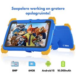 C Idea KinderTablet 10 Inch - KinderTablet - Blauw - Android 15.0 - 64GB - 4GB RAM - 10000 mAh Batterij - Quad Core Processor - Met Smart Watch - Met Touchscreen Pen - Met Leuke Accessoires — thumbnail 4