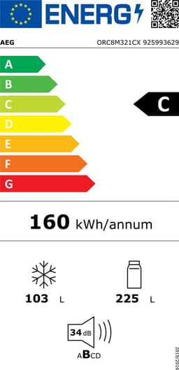 AEG Series 8000 ORC8M321CX Vrijstaand 328 l C Roestvrijstaal — thumbnail 3