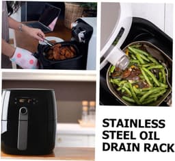 Airfryer Lagenrek Toastrek Bakvorm Grillrek Voor Airfryer Rvs Stoomrek Veelzijdige Stoombeugel，15.5*8.5*5.3 — thumbnail 5