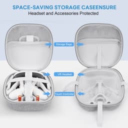 Harde draagtas voor Meta Quest 3S/Quest 3 VR Gaming Headset - Draagbare Case voor Touch Controllers — thumbnail 3