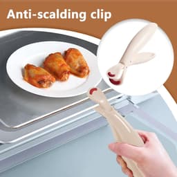 2 stuks Anti-verbrandingsclip voor airfryer | Verwarmingstang, Anti-verbranding Plaatklemmen | Herbruikbare Antislip Hittebestendige Handvat Voor Koken — thumbnail 2
