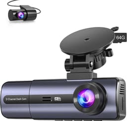 Dashcam 3-kanaals 1080P voor en binnen met auto — thumbnail 1