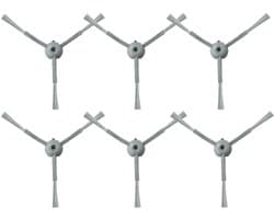 6 stuks Zijborstels - Geschikt voor Eufy G50 Hybrid (SES) - L60 Hybrid (SES) - L60 - L60 SES - L50 - L50 SES - 13cm - Onderdelen - voor robotstofzuiger - grijs