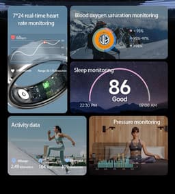 WizBay Premium Select® Aluminium Zilver Blush Smart Ring Dames Heren - Oplaad Case - Hypoallergeen - Hartslag & Slaap Monitor - IP68 Waterdicht - O2 Meting - Gesture Functie - Multiple Sport Modi - #8 — thumbnail 2
