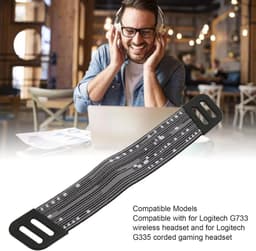 Jhubers Goods - Vervangende Hoofdband - Accessoires - Compatibel met - Gaming Headset - Vervangende Band - Hoofdbanden Riemen - Hooftelefoon - Geschikt voor G733 G335 - Zwart Grijs. — thumbnail 4