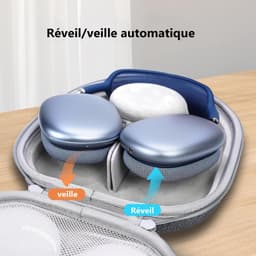 Draagbare Hardcase voor Hoofdtelefoon met Slaapmodus en Accessoirevakken — thumbnail 5